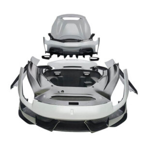 ferrari 488 spider carbon fiber parts isometric view