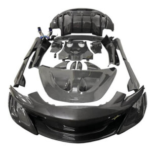 mclaren p1 carbon fiber black left view