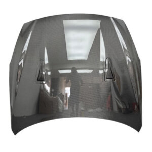 nissan gtr r35 carbon fiber hood rear view