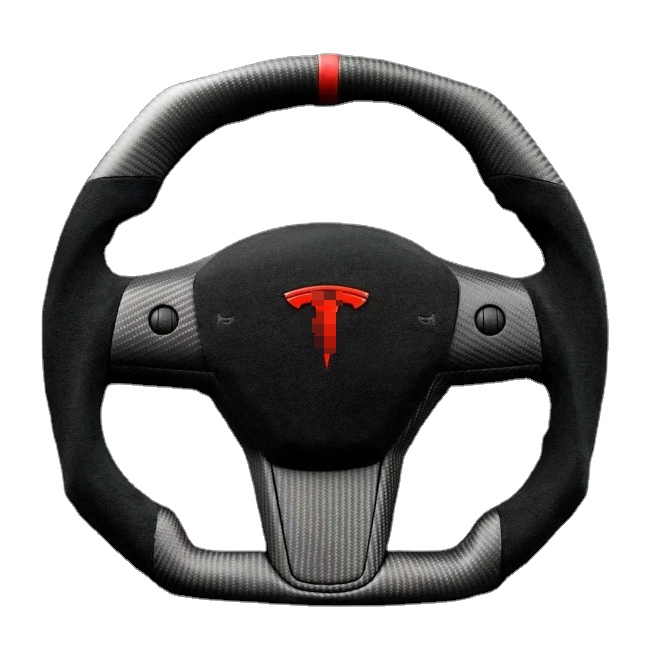 tesla carbon fiber steering wheel