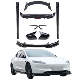 tesla model 3 carbon fiber body kit angled view
