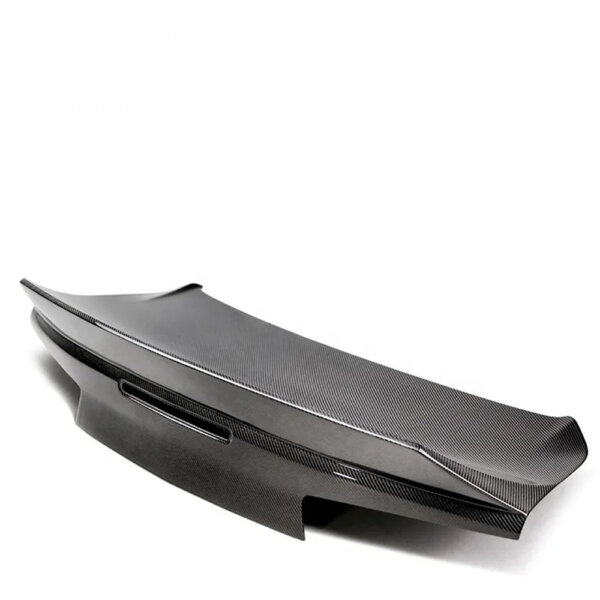 carbon fiber look rear trunk spoiler isometric view
