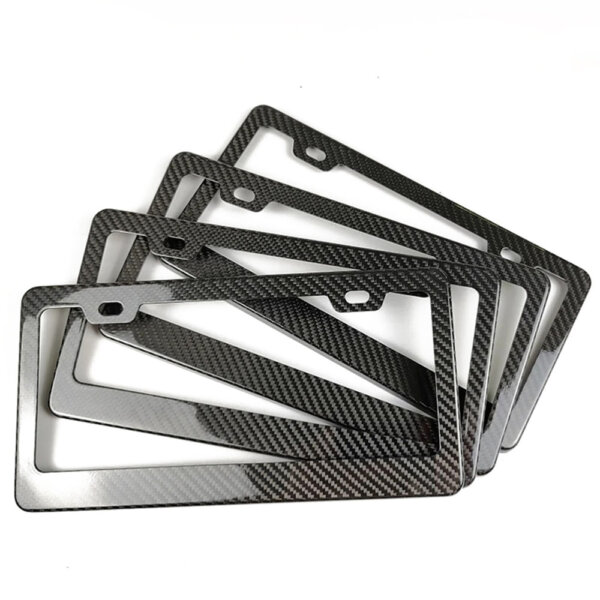 custom carbon fiber license plate frame bottom view