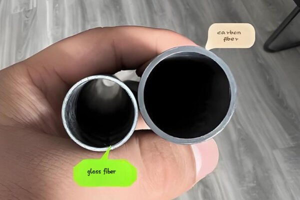 how to tell carbon fiber and glass fiber