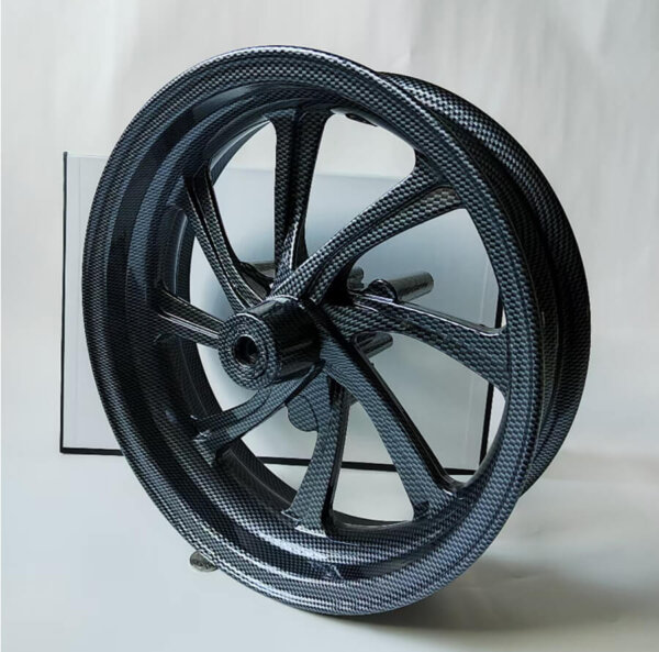 carbon fiber motorcycle wheel front view